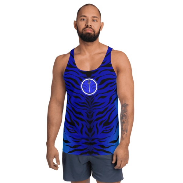 Silver Rapier Tyger Unisex Tank Top - Image 2