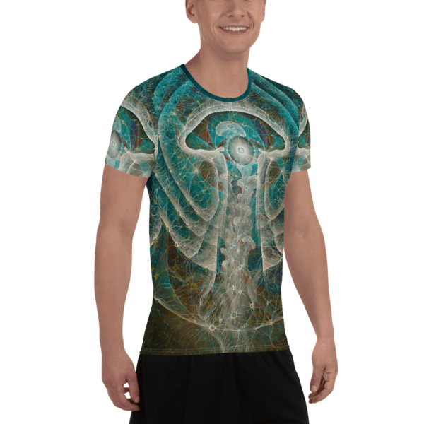 One Giant Consciousness All-Over Print Men's Athletic T-shirt - Image 3